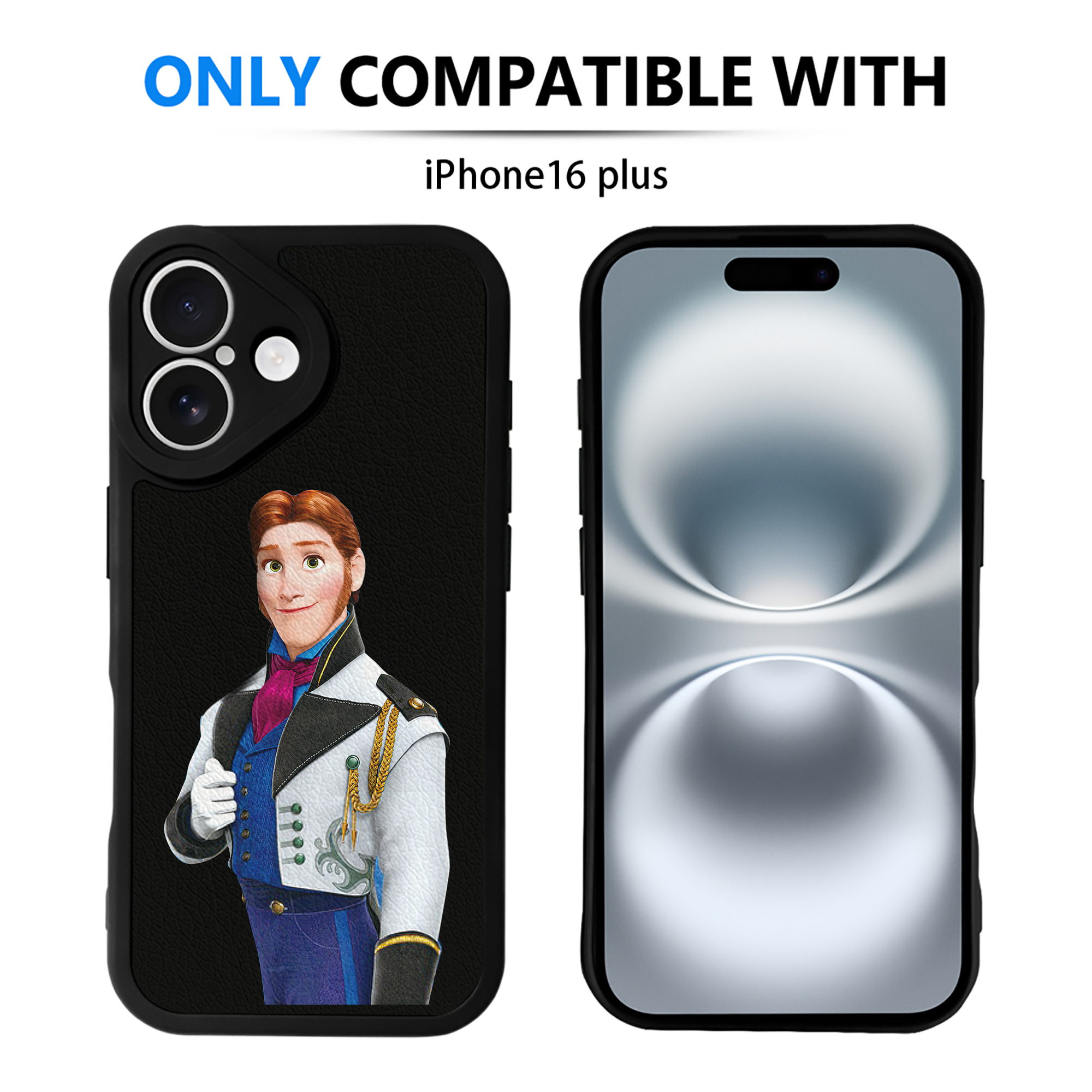 （画像用） アナと雪の女王 アンナ エルサ Frozen Anna Elsa 【iPhone 16シリーズ対応】シリコンスマホケース（レザー調） 材質：シリコン